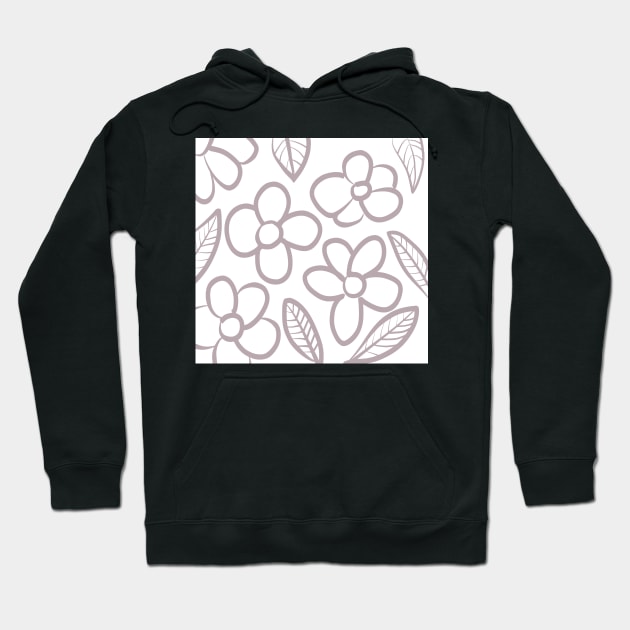 Gray flowers Hoodie by Zenpureland